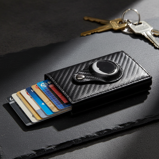 Trace Card™ Slim Wallet open showing cards